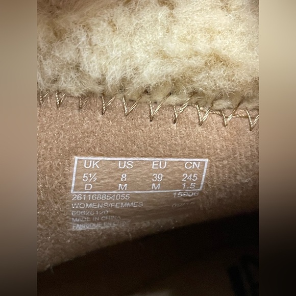 Clarks Mazlyn Arctic Pewter Leather Women's‎ Fur  Boots Size 8 - Picture 12 of 13